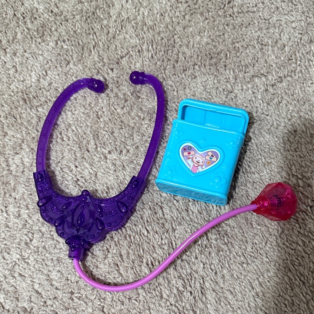 Kids Purple and Blue Play Stethoscope Toy - Pretend Medical Accessory